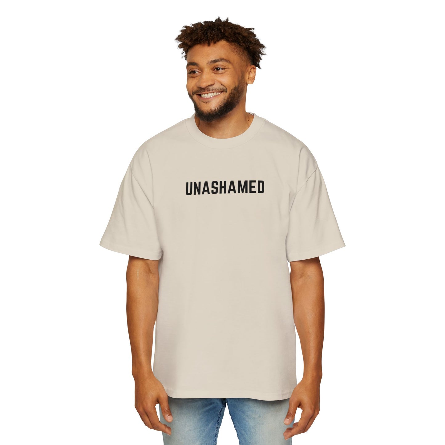 Unashamed Men's Heavy Oversized Tee - Casual Streetwear T-Shirt