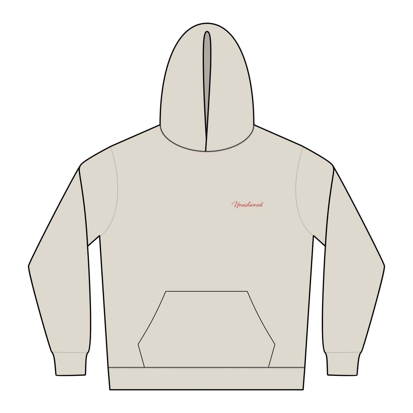 Relaxed "Unashamed" Embroidered Hoodie