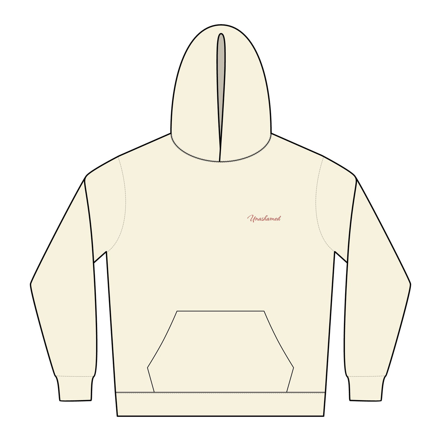 Relaxed "Unashamed" Embroidered Hoodie