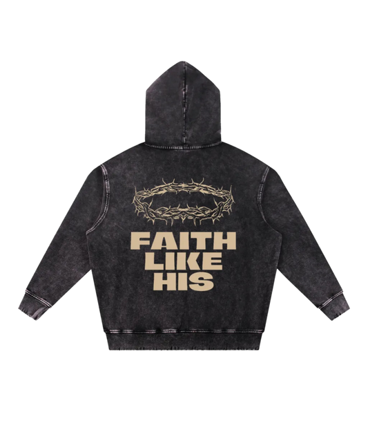 Faith Like His Oversized Hoodie (Snow Washed)