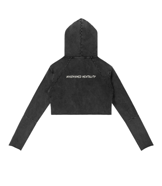 Women's Vintage Washed Cropped Hoodie