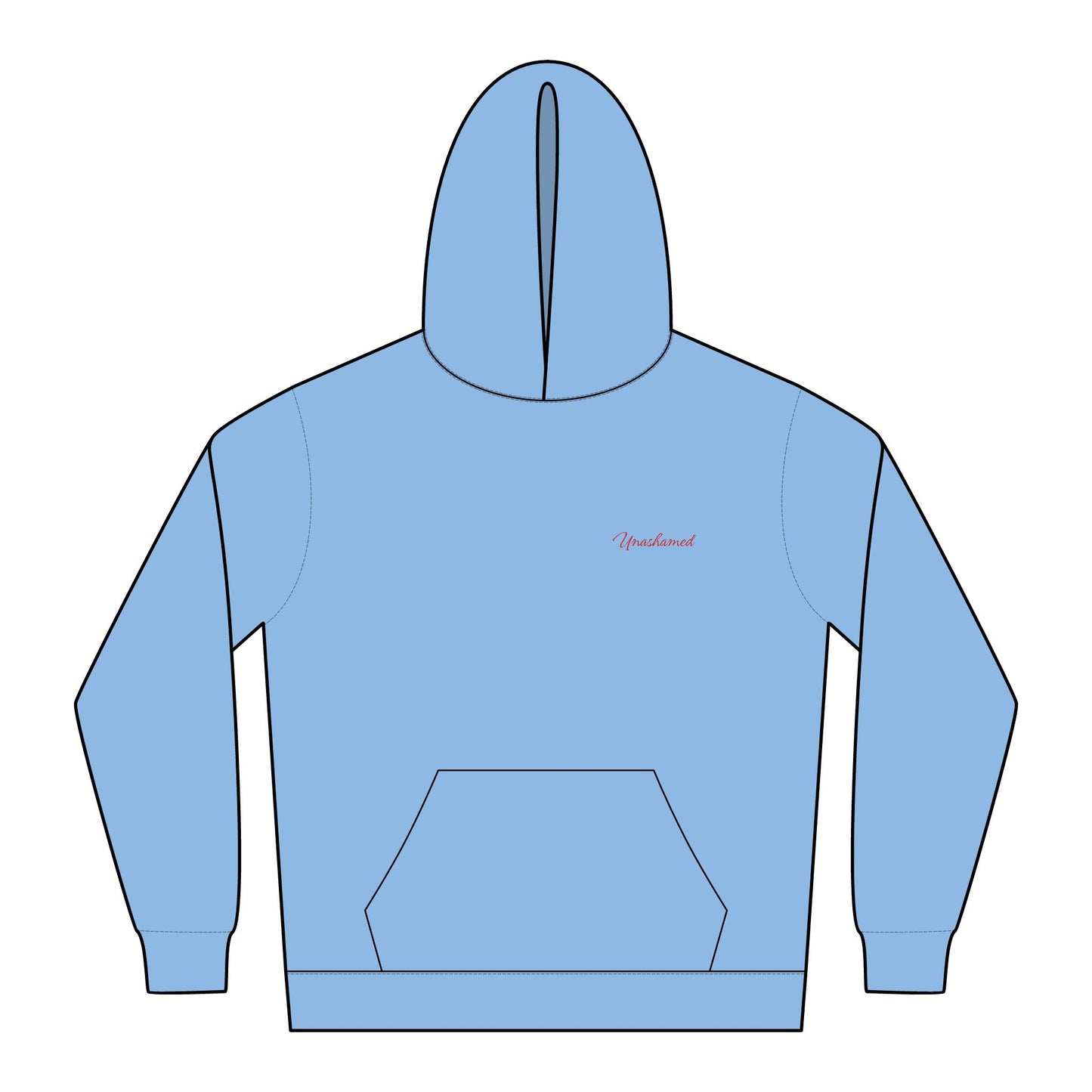 Relaxed "Unashamed" Embroidered Hoodie