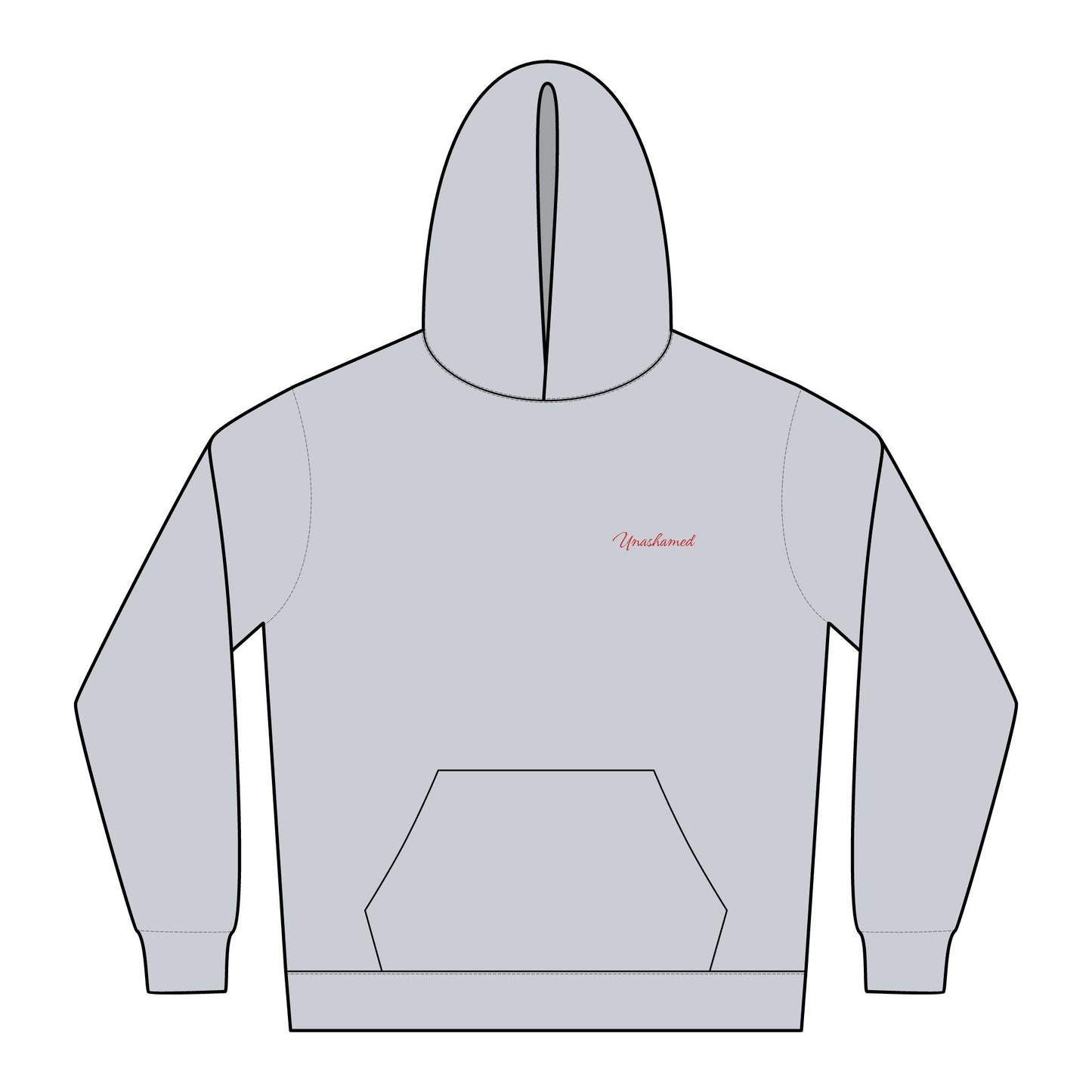 Relaxed "Unashamed" Embroidered Hoodie