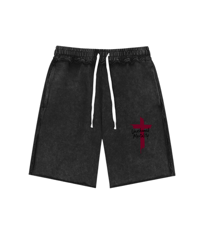 God Has You Mineral Washed Shorts