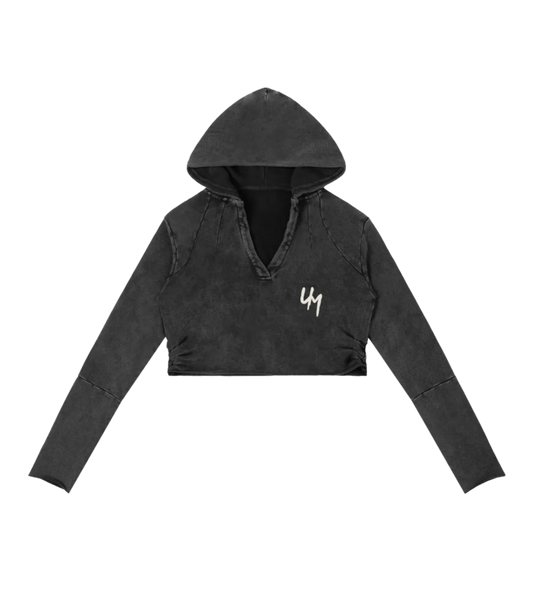Women's Vintage Washed Cropped Hoodie