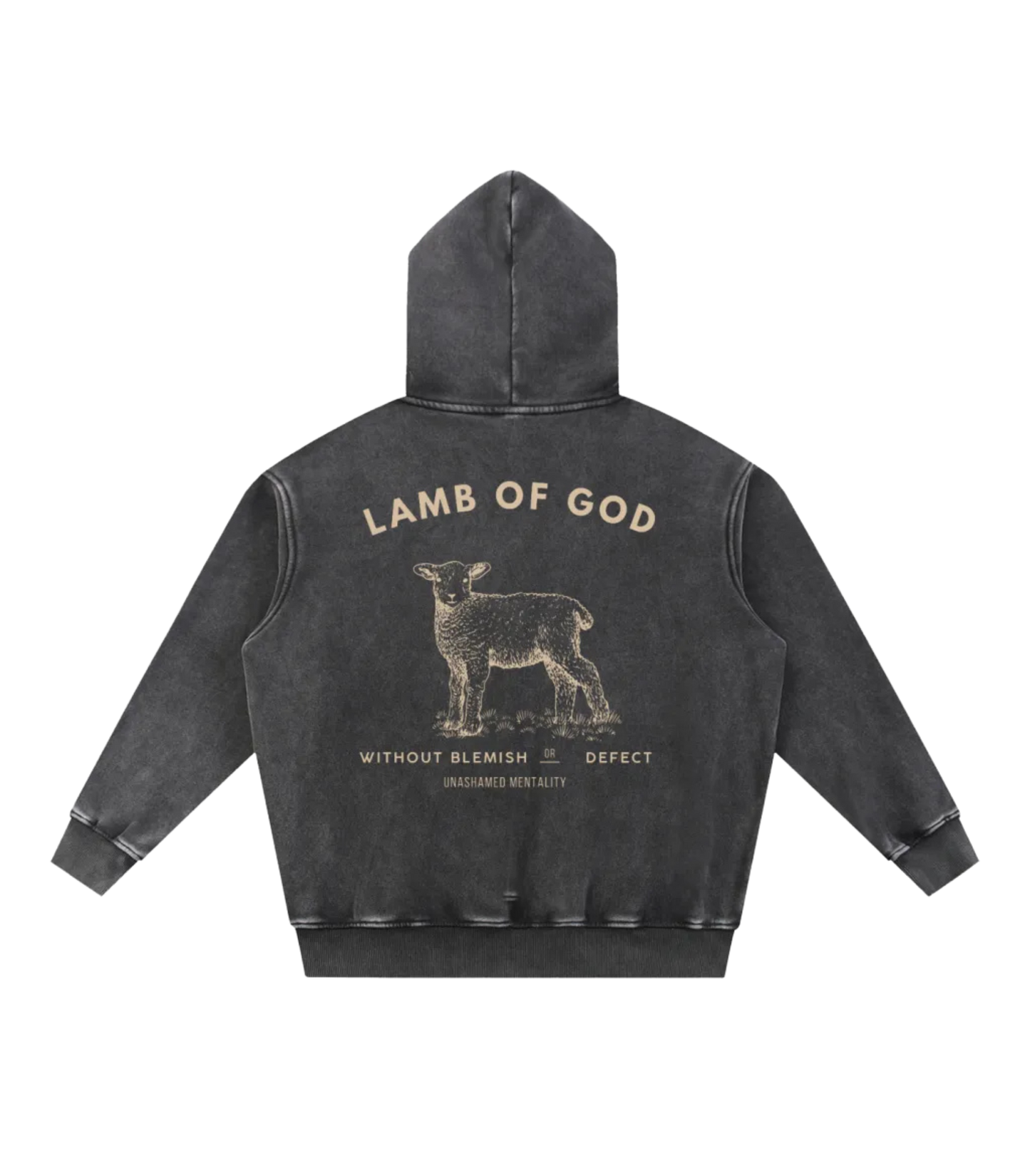 Lamb Of God Oversized Hoodie (Snow Washed)