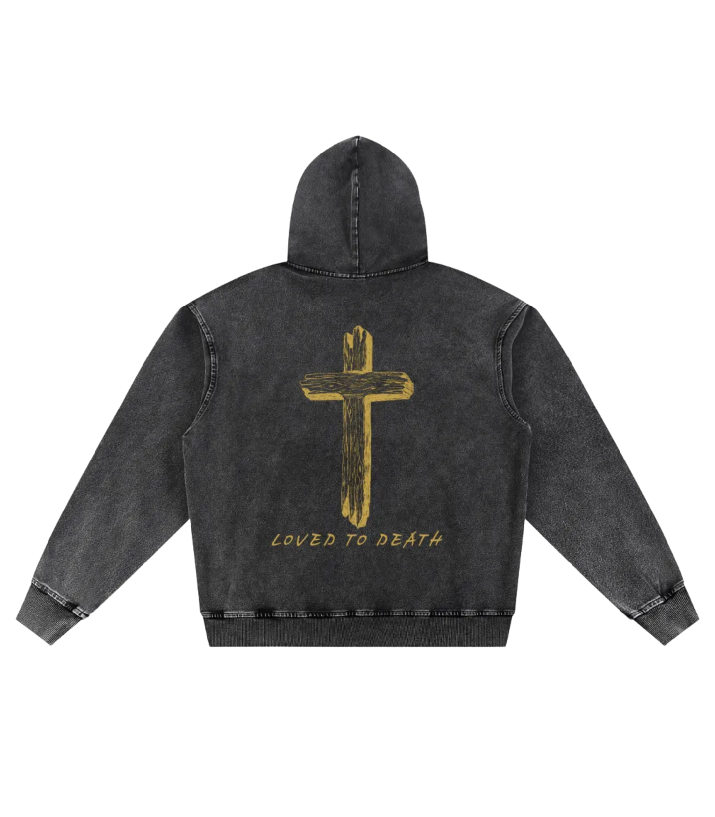 Loved To Death Snow Oversized Hoodie (Snow Washed)