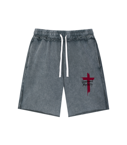 God Has You Mineral Washed Shorts