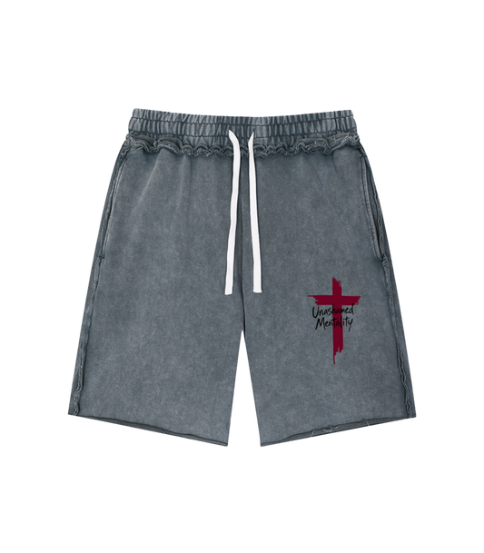 God Has You Mineral Washed Shorts