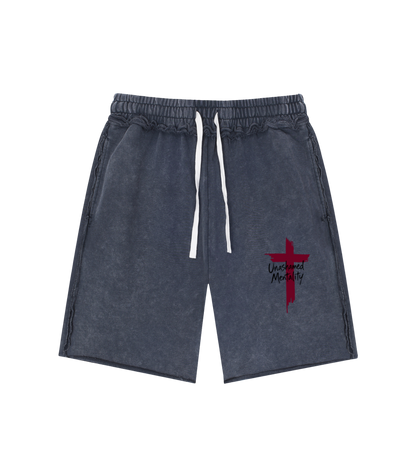 God Has You Mineral Washed Shorts