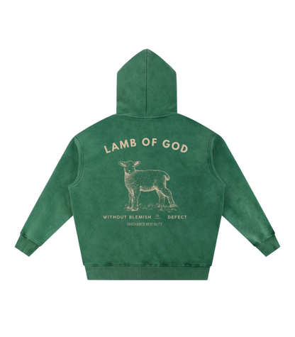 Lamb Of God Oversized Hoodie (Snow Washed)